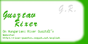 gusztav rixer business card